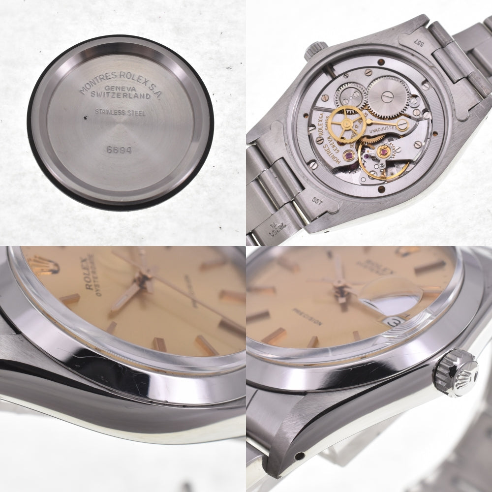 ROLEX Oyster Date Precision 6694 vintage Cal.1225 Champagne Dial Hand Winding Men's
 Watch E#142176