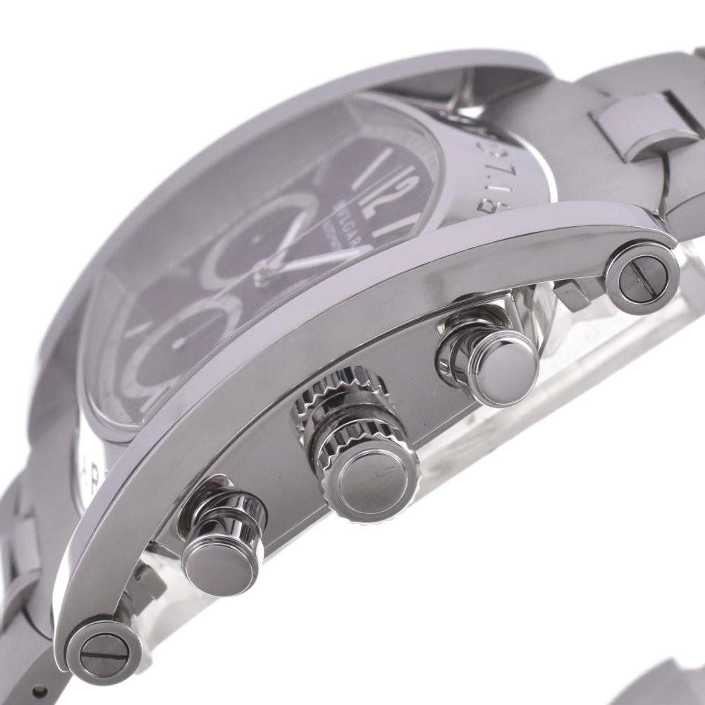 with paper BVLGARI Assioma AA48SCH Chronograph Date black Dial Automatic Men's
 Watch H#142178