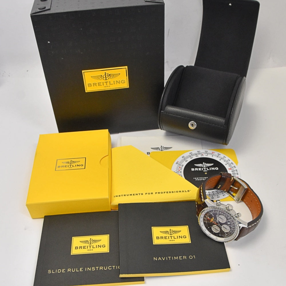 BREITLING Navitimer 01 Pan American Limited AB0121 Chronograph Date Brown Dial Automatic Men's
 Watch H#142200