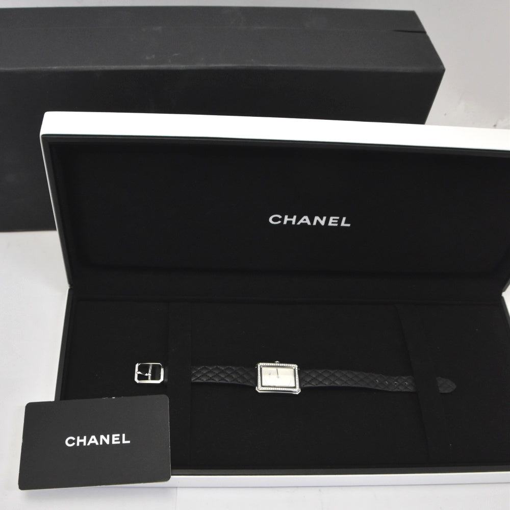 with paper CHANEL boy friend H6955 Diamond Bezel Silver Dial Quartz Ladies
 Watch E#142212