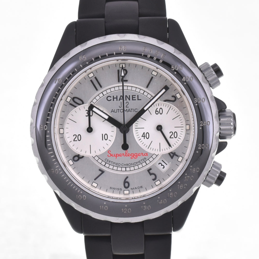 CHANEL J12 Super Reggera H2039 Chronograph Date Silver Dial Automatic Men's
 Watch D#142216