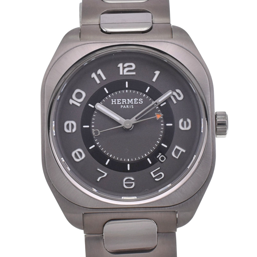 with paper HERMES H08 SP1.741 Date Titanium gray Dial Automatic Men's
 Watch I#142219