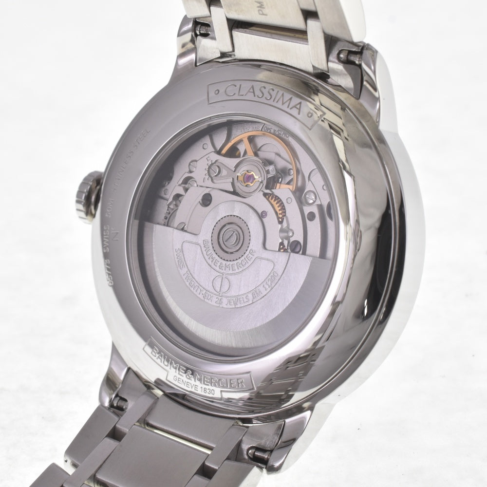 with paper Baume & Mercier Classima BMM0A10215 Date Silver Dial Automatic Men's
 Watch D#142234