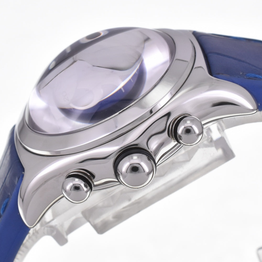 with paper CORUM Bubble 1.4" 196.250.20 Chronograph Date Blue/Silver/ Dial Quartz Ladies
 Watch D#142240