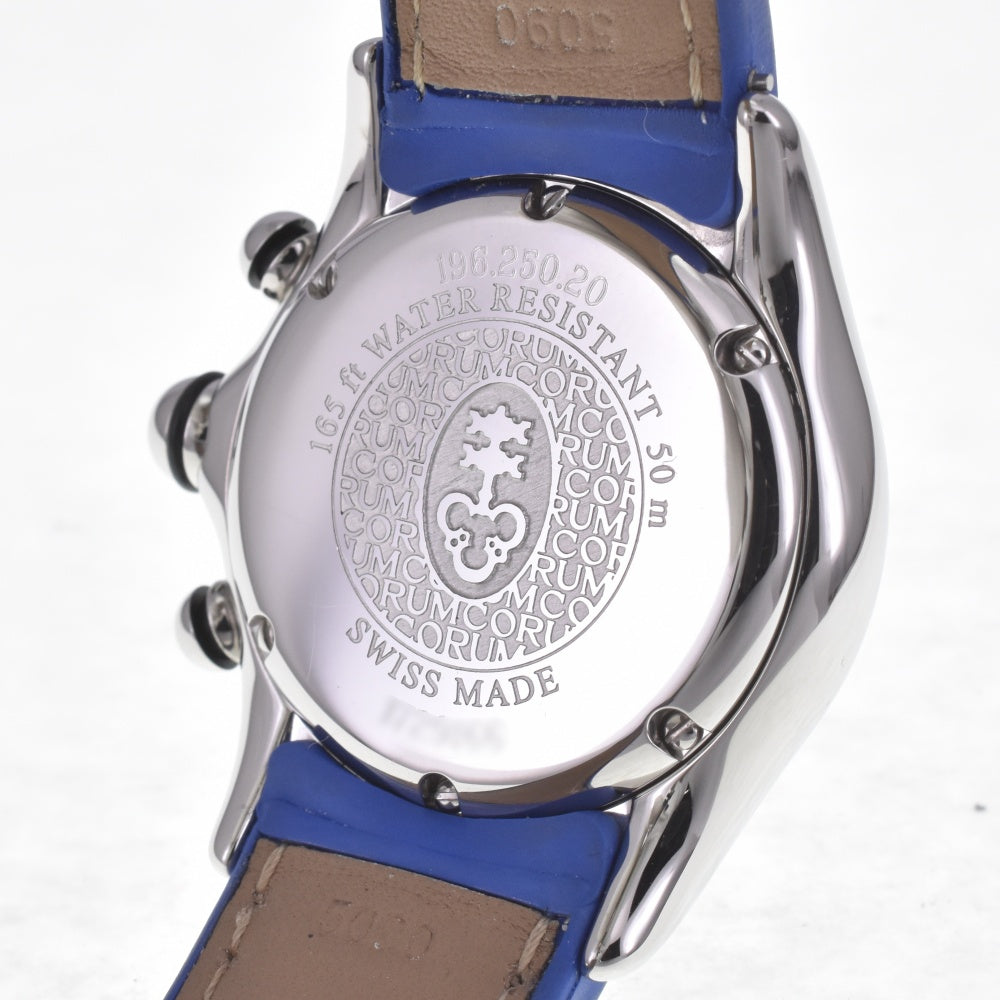 with paper CORUM Bubble 1.4" 196.250.20 Chronograph Date Blue/Silver/ Dial Quartz Ladies
 Watch D#142240