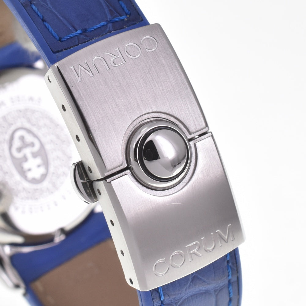 with paper CORUM Bubble 1.4" 196.250.20 Chronograph Date Blue/Silver/ Dial Quartz Ladies
 Watch D#142240