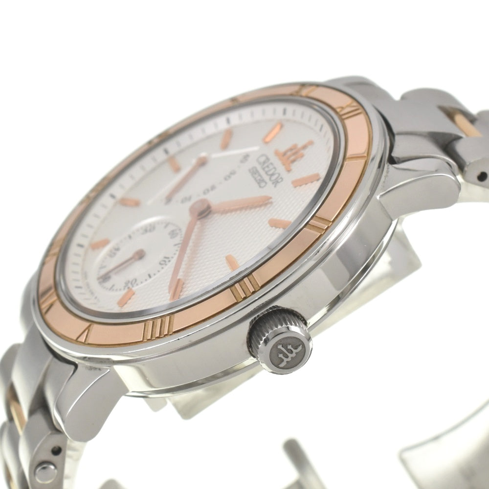 SEIKO CREDOR power reserve GCAY992/4S79-0020 Stainless Steel/K18PG Silver Dial Hand Winding Men's
 Watch E#142241