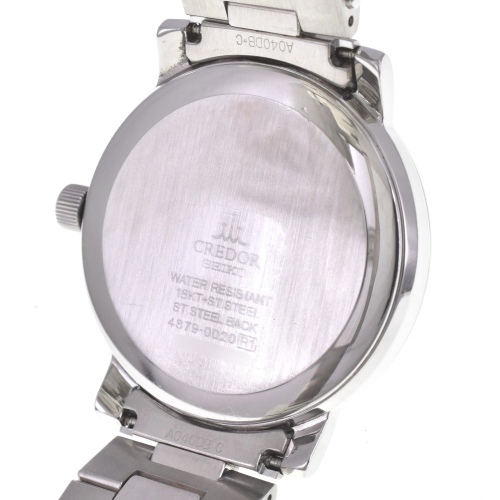 SEIKO CREDOR power reserve GCAY992/4S79-0020 Stainless Steel/K18PG Silver Dial Hand Winding Men's
 Watch E#142241