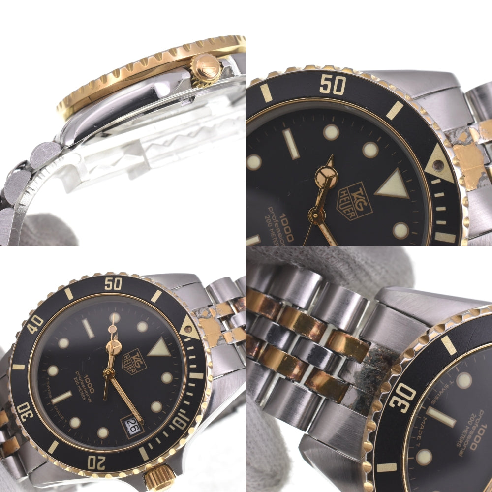 TAG HEUER 1000 series professional 980.020N vintage Date black Dial Quartz Men's
 Watch E#142247