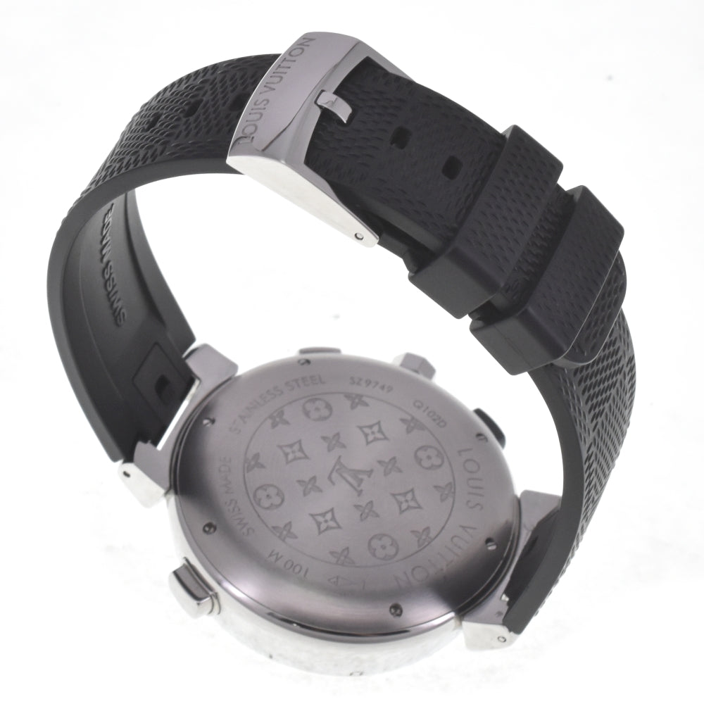 with paper LOUIS VUITTON Tambour Regatta Q102D Chronograph Date Alarm blue Dial Quartz Men's
 Watch E#142257