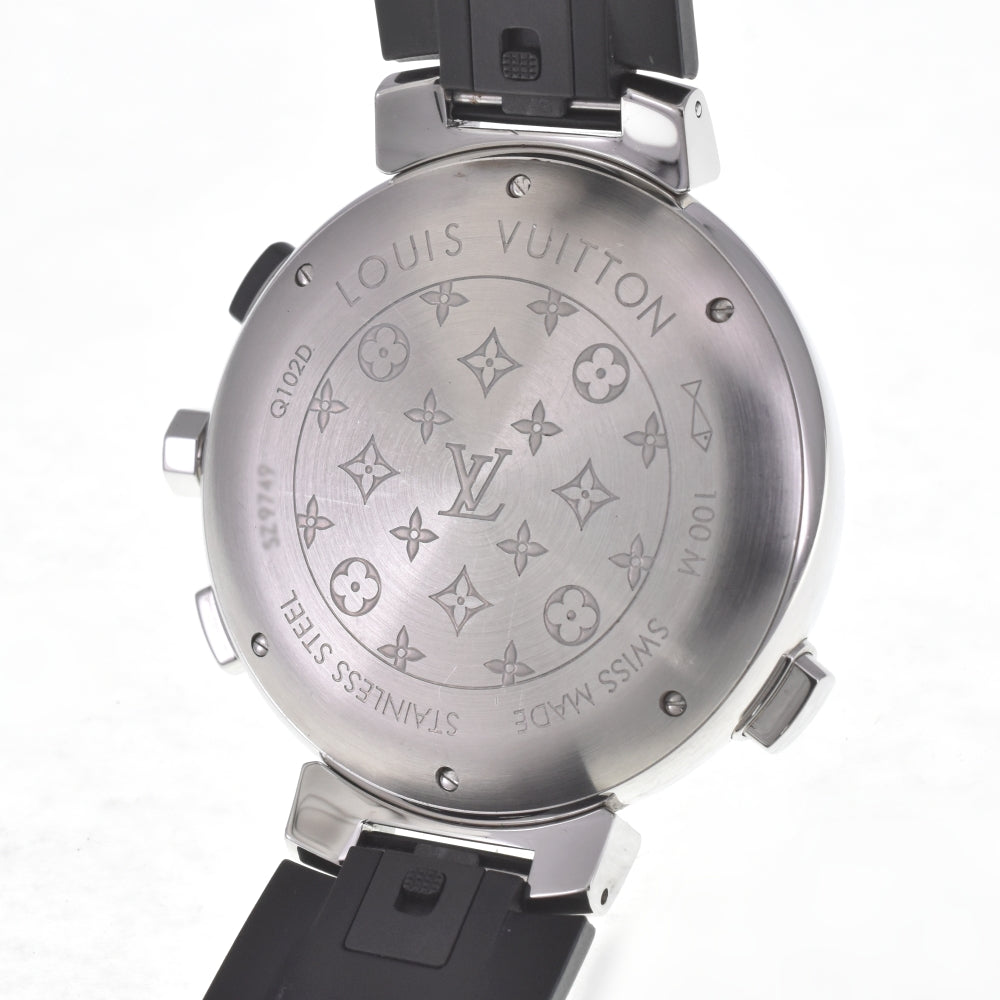 with paper LOUIS VUITTON Tambour Regatta Q102D Chronograph Date Alarm blue Dial Quartz Men's
 Watch E#142257