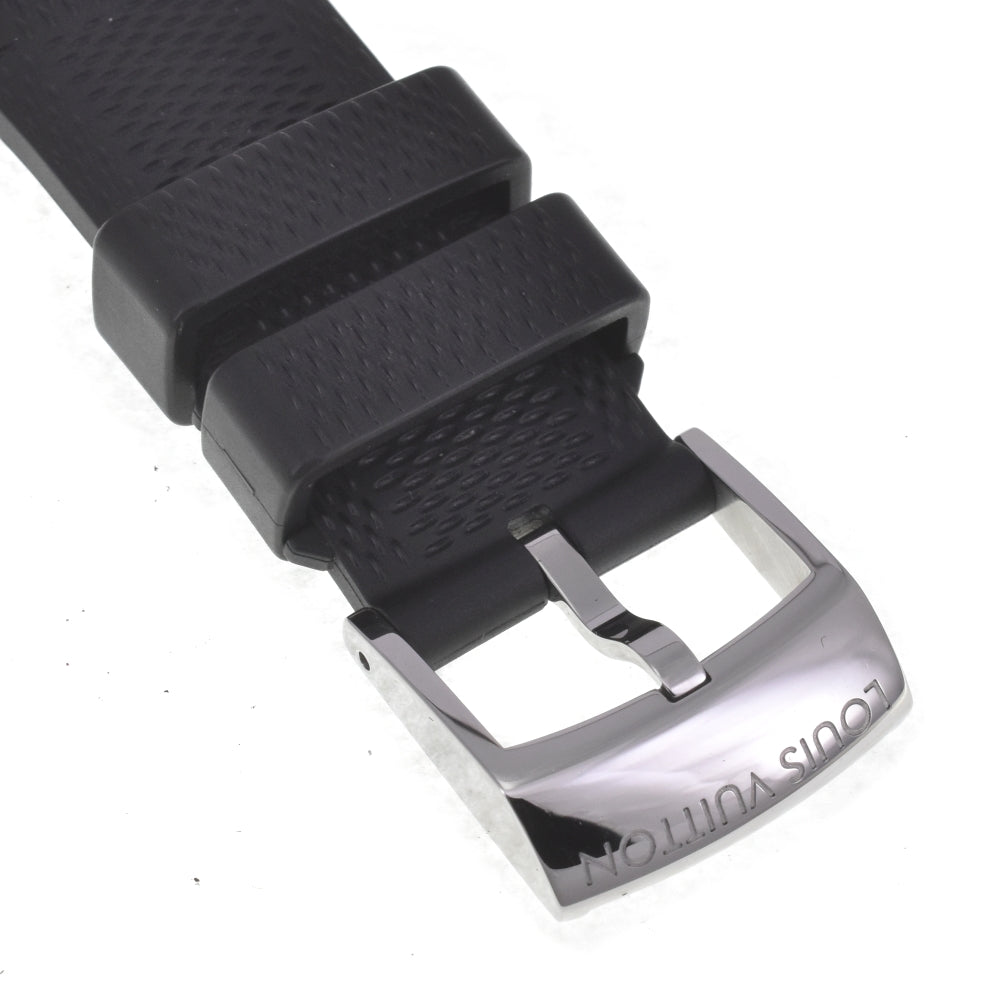 with paper LOUIS VUITTON Tambour Regatta Q102D Chronograph Date Alarm blue Dial Quartz Men's
 Watch E#142257