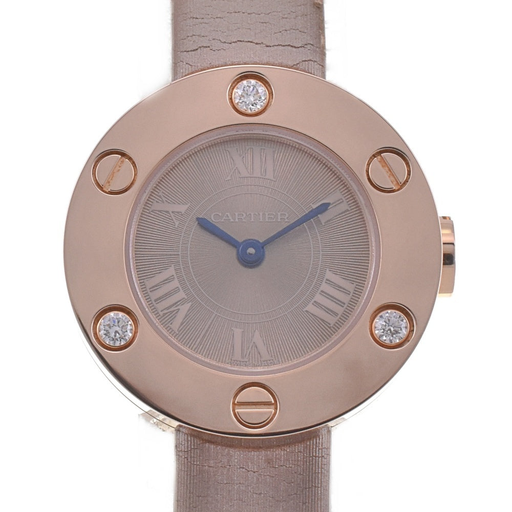 CARTIER Love watch WE801131 K18PG/3P diamond Beige brown Dial Quartz Ladies
 Watch G#142258