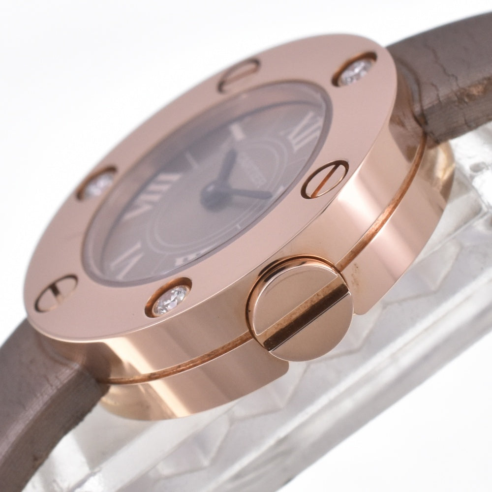 CARTIER Love watch WE801131 K18PG/3P diamond Beige brown Dial Quartz Ladies
 Watch G#142258