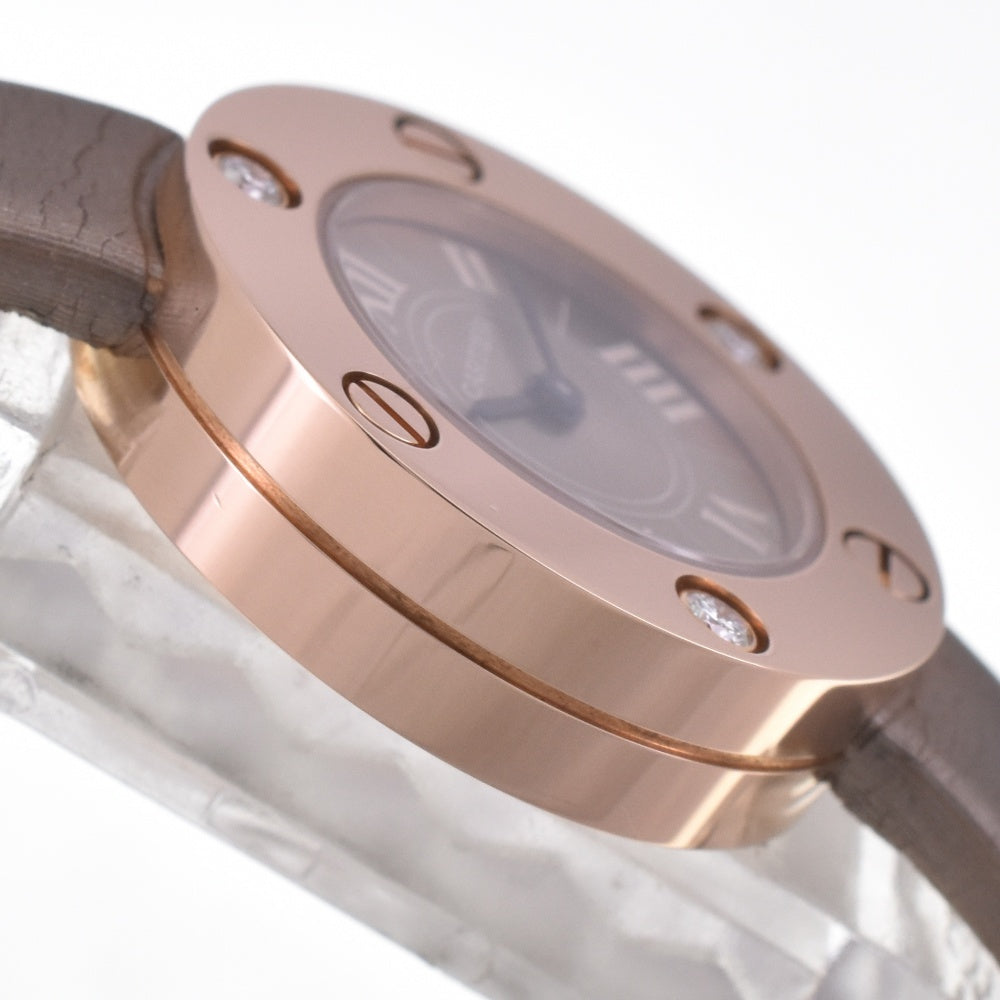 CARTIER Love watch WE801131 K18PG/3P diamond Beige brown Dial Quartz Ladies
 Watch G#142258