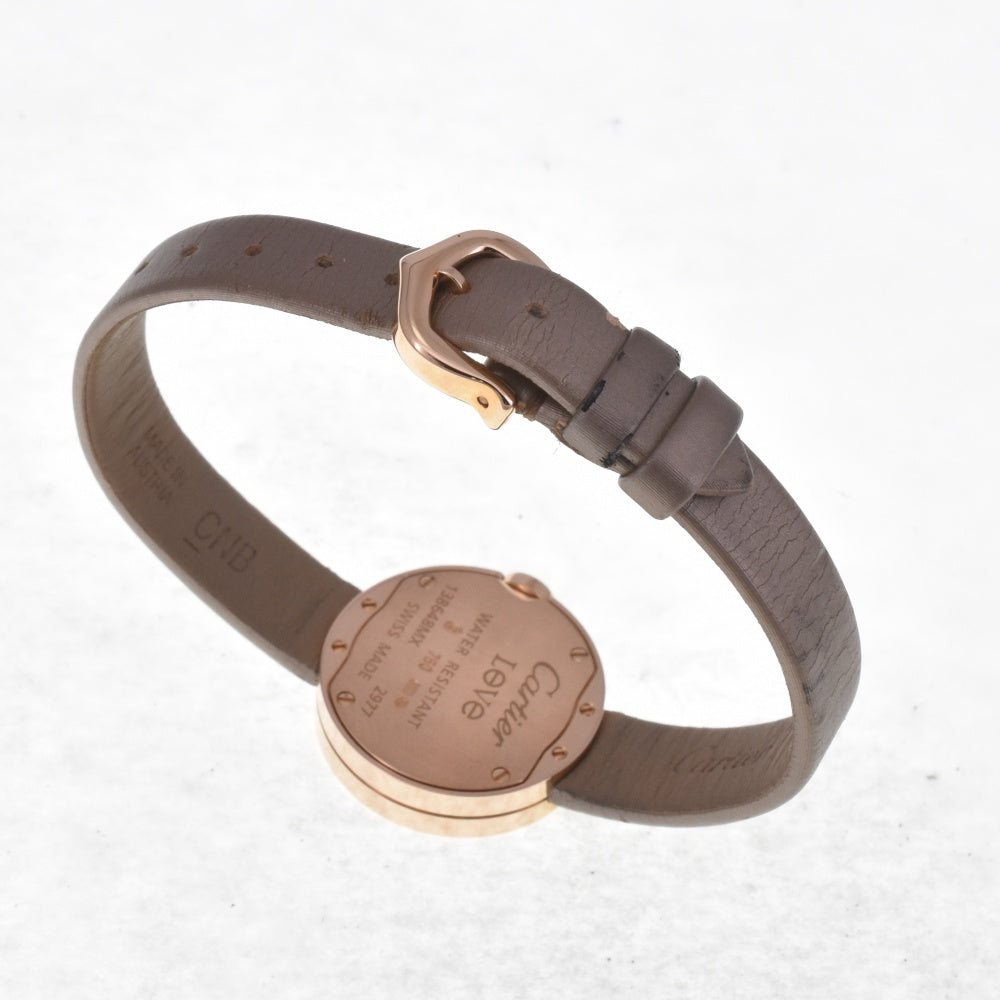 CARTIER Love watch WE801131 K18PG/3P diamond Beige brown Dial Quartz Ladies
 Watch G#142258