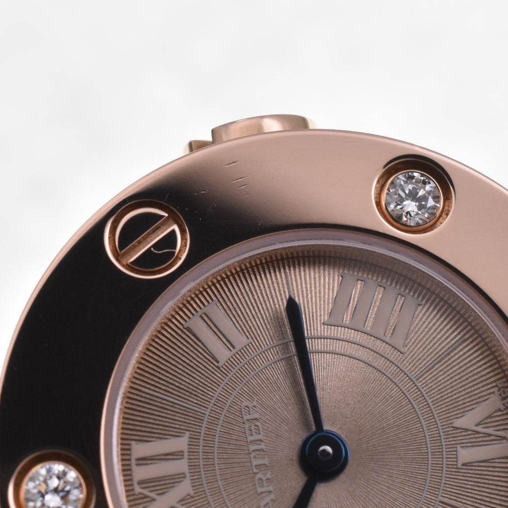CARTIER Love watch WE801131 K18PG/3P diamond Beige brown Dial Quartz Ladies
 Watch G#142258