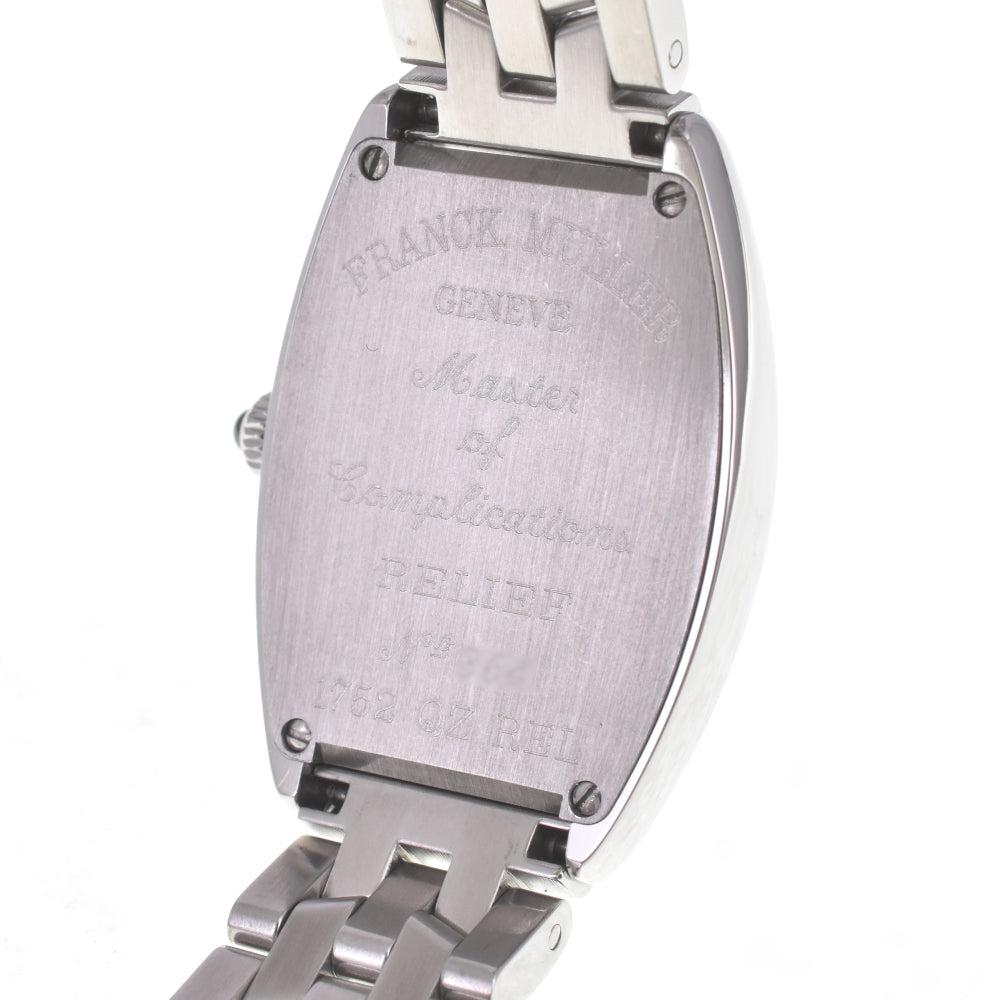 with paper FRANCK MULLER Tonoukarbeck Relief 1752QZREL black Dial Quartz Ladies
 Watch G#142259