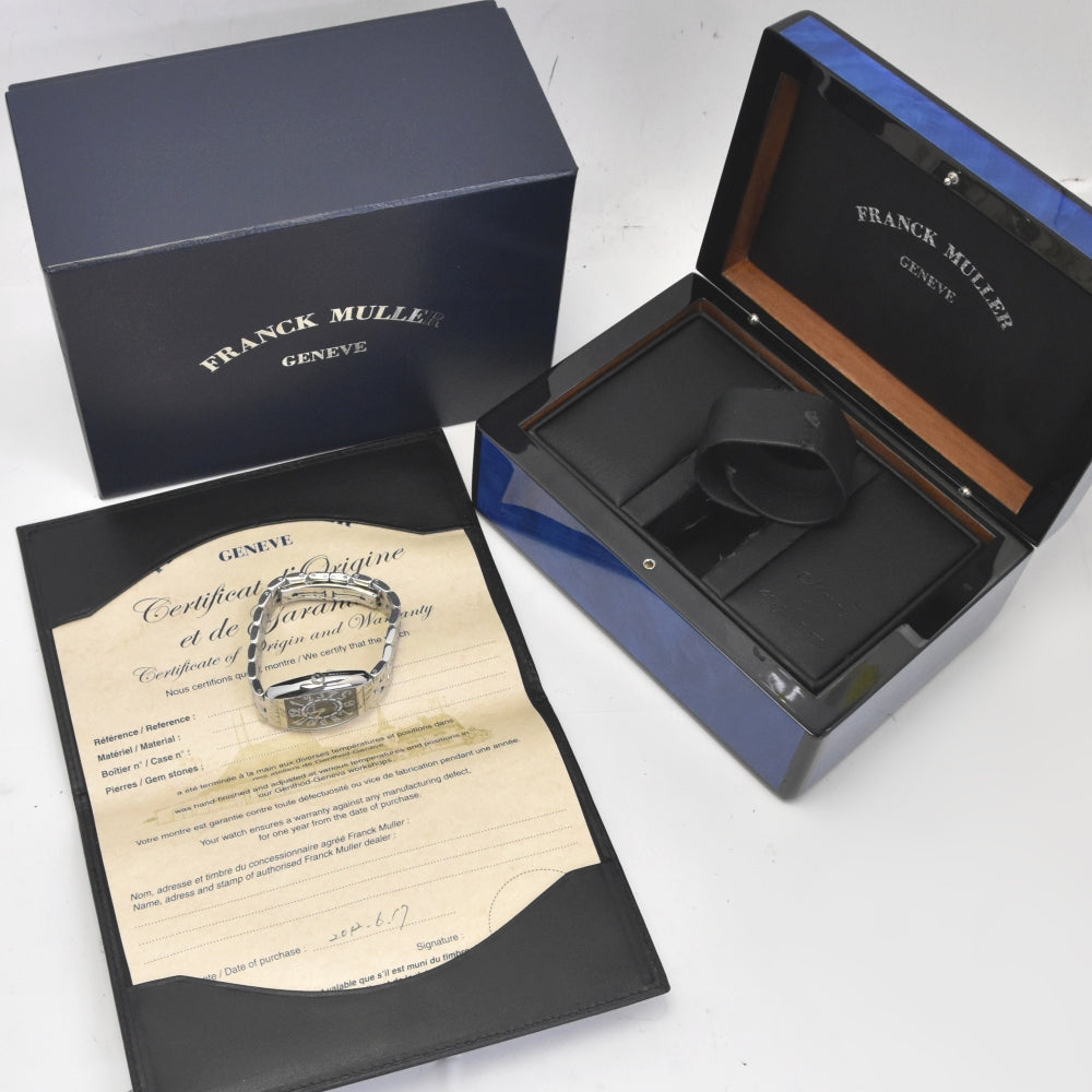 with paper FRANCK MULLER Tonoukarbeck Relief 1752QZREL black Dial Quartz Ladies
 Watch G#142259