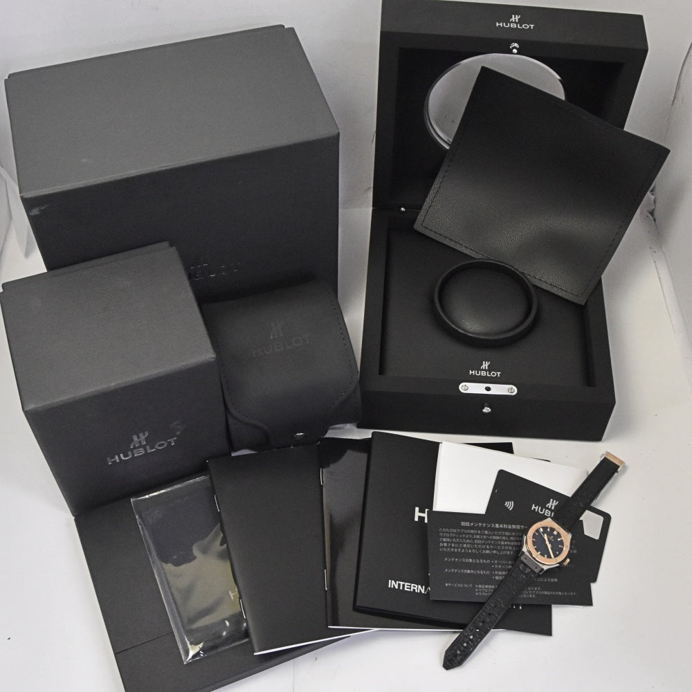 with paper HUBLOT Classic fusion 581.N0.1181.RX black Dial Quartz Ladies
 Watch H#142271