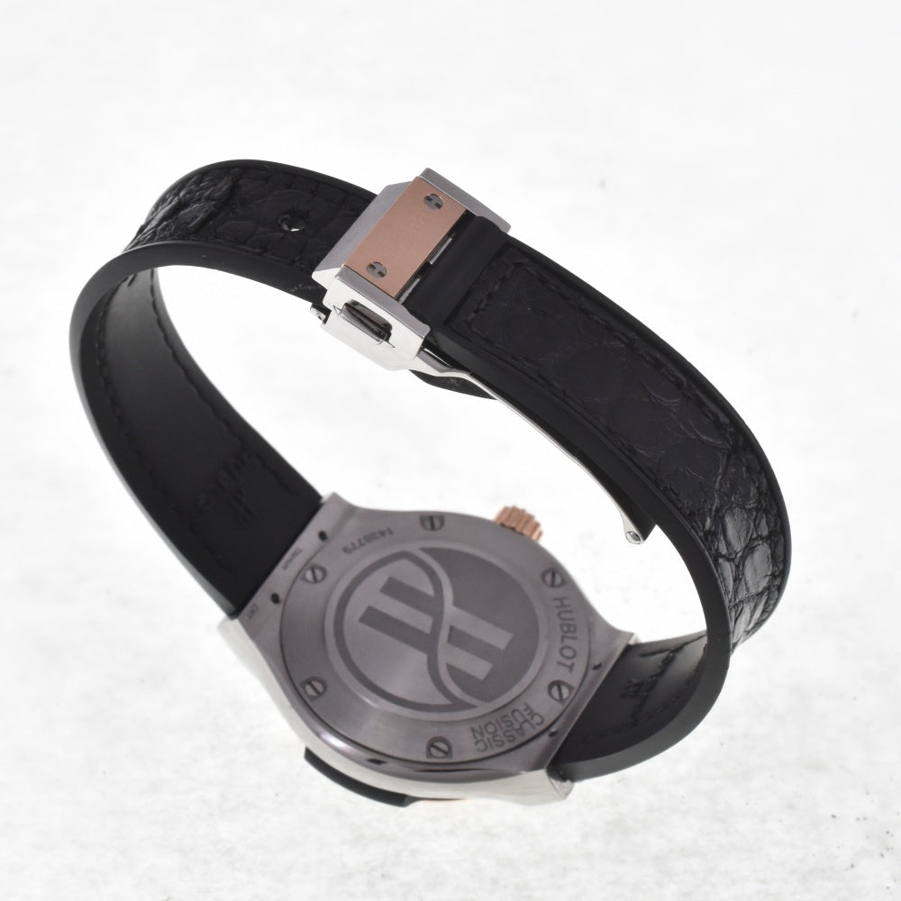 with paper HUBLOT Classic fusion 581.N0.1181.RX black Dial Quartz Ladies
 Watch H#142271