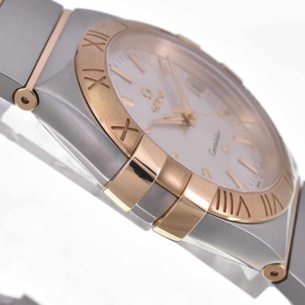 with paper OMEGA Constellation 123.20.35.60.02.00﻿2 Stainless Steel/K18YG Silver Dial Quartz Men's
 Watch G#142275