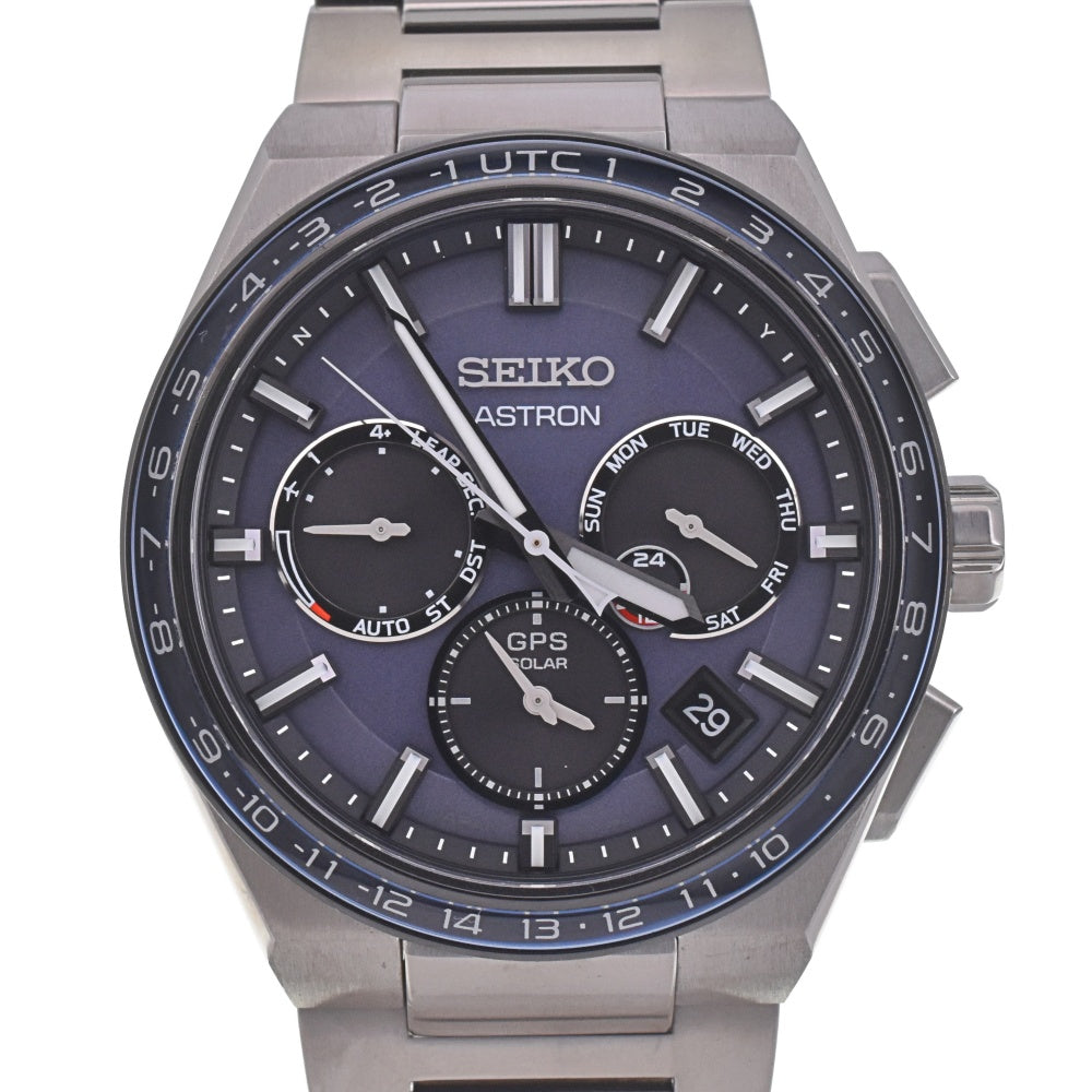 with paper SEIKO Astron Nexter 5X53-0BR0/SBXC109 titanium Blue gray Dial GPS Solar Men's
 Watch G#142278