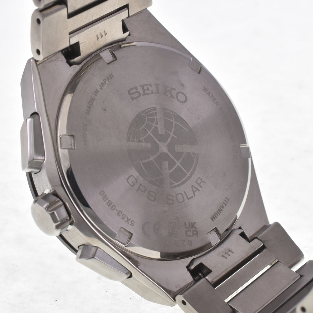 with paper SEIKO Astron Nexter 5X53-0BR0/SBXC109 titanium Blue gray Dial GPS Solar Men's
 Watch G#142278