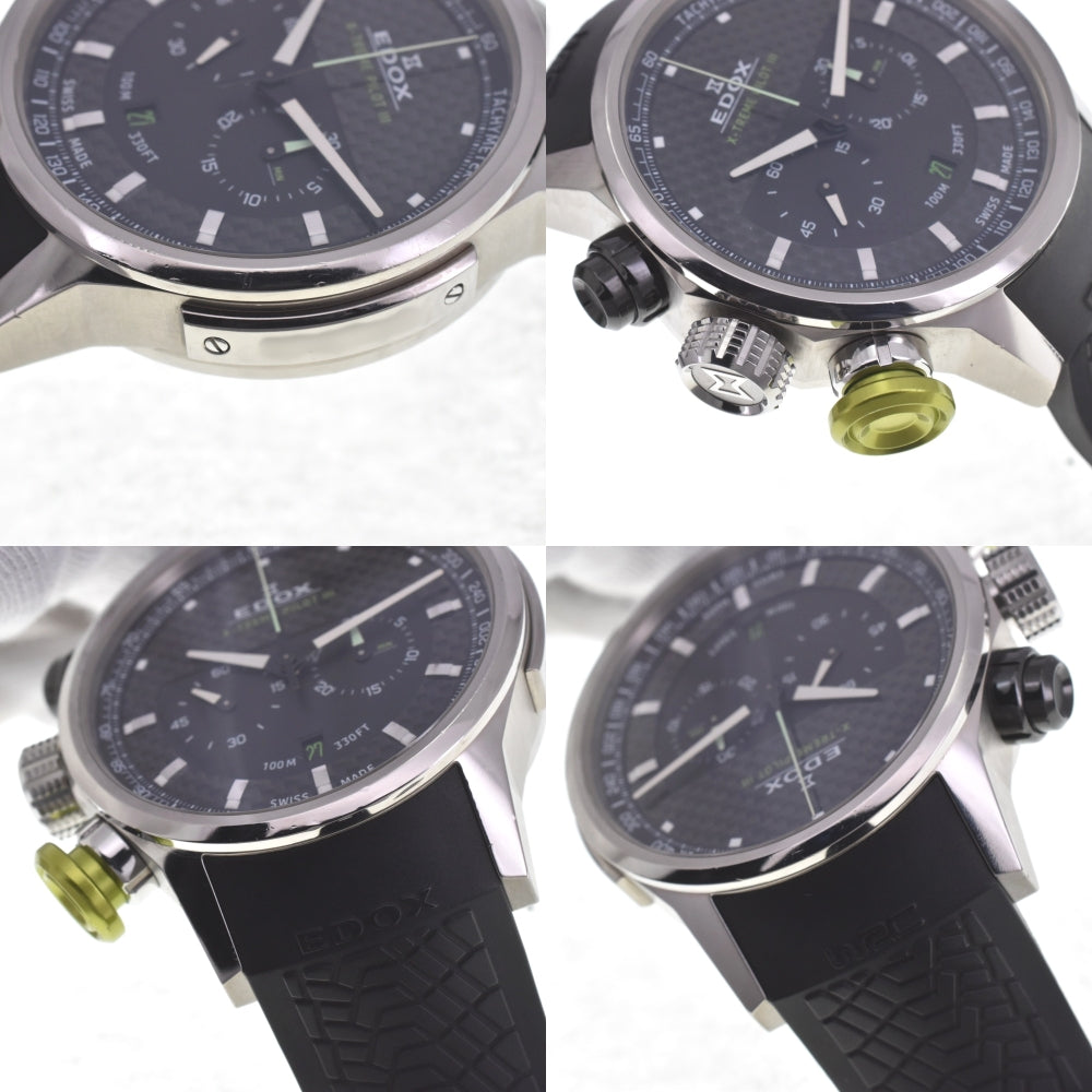 with paper EDOX Extreme Pilot III 10303-TIN-NIN Limited Edition "BAD BOY" black Dial Quartz Men's
 Watch G#142286