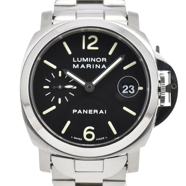 with paper PANERAI Luminor Marina PAM00050 Small second date black Dial Automatic Men's
 Watch O#142289
