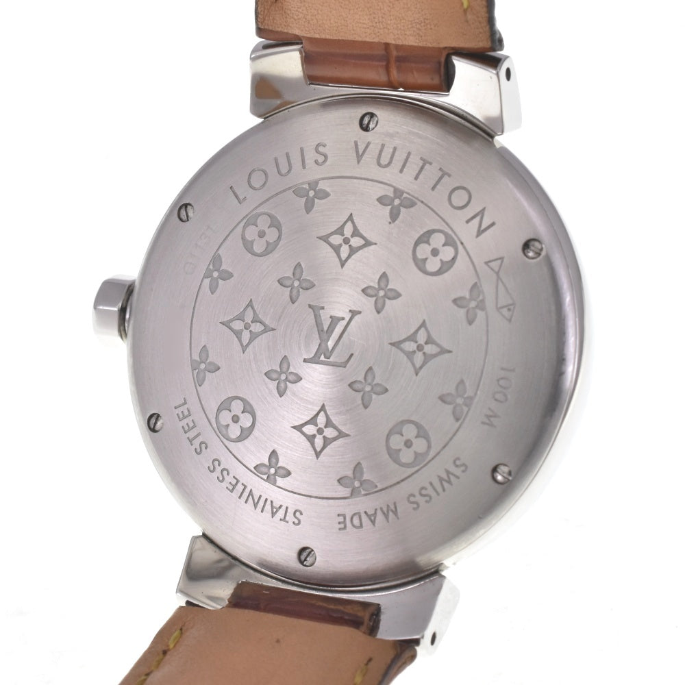 with paper LOUIS VUITTON Tambour GMT Q1130 Date Brown Dial Automatic Men's
 Watch G#142290