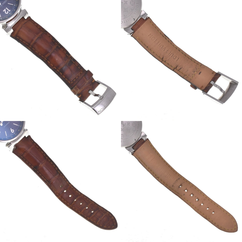 with paper LOUIS VUITTON Tambour GMT Q1130 Date Brown Dial Automatic Men's
 Watch G#142290