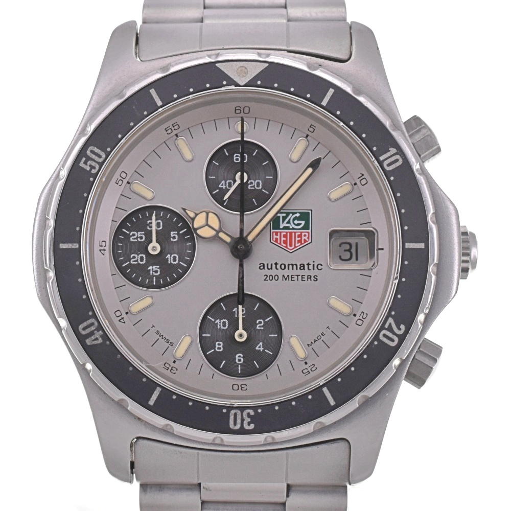 TAG HEUER 2000 series 870.206 vintage Chronograph Date Gray / black Dial Automatic Men's
 Watch G#142322