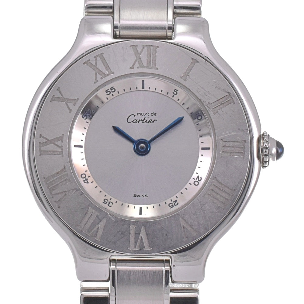 CARTIER Must21 1340/W10109T2 Silver Dial Quartz Ladies
 Watch G#142328