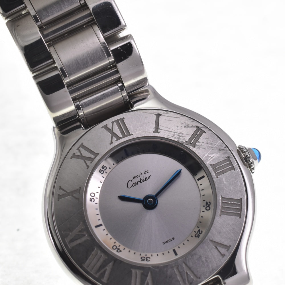 CARTIER Must21 1340/W10109T2 Silver Dial Quartz Ladies
 Watch G#142328