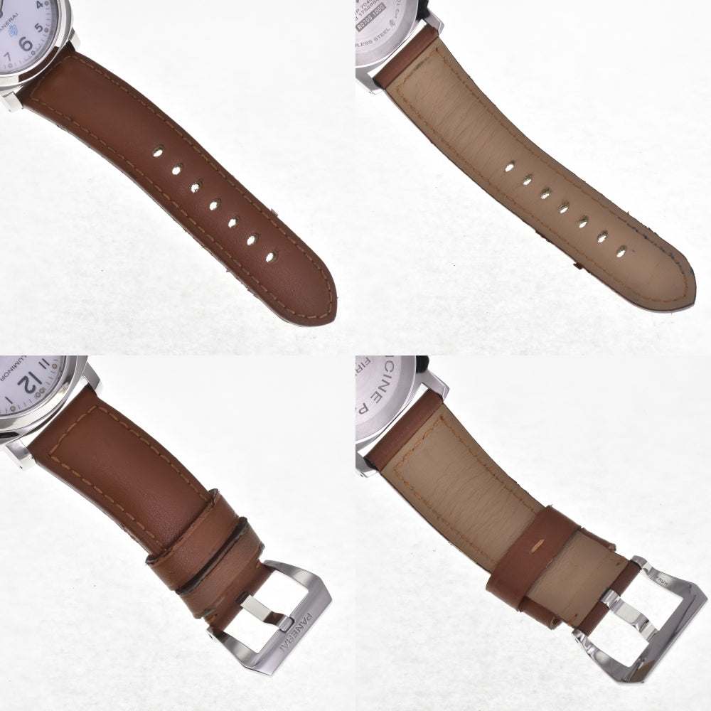 with paper PANERAI Luminor base logo acciaio PAM00630 white Dial Hand Winding Men's
 Watch G#142330