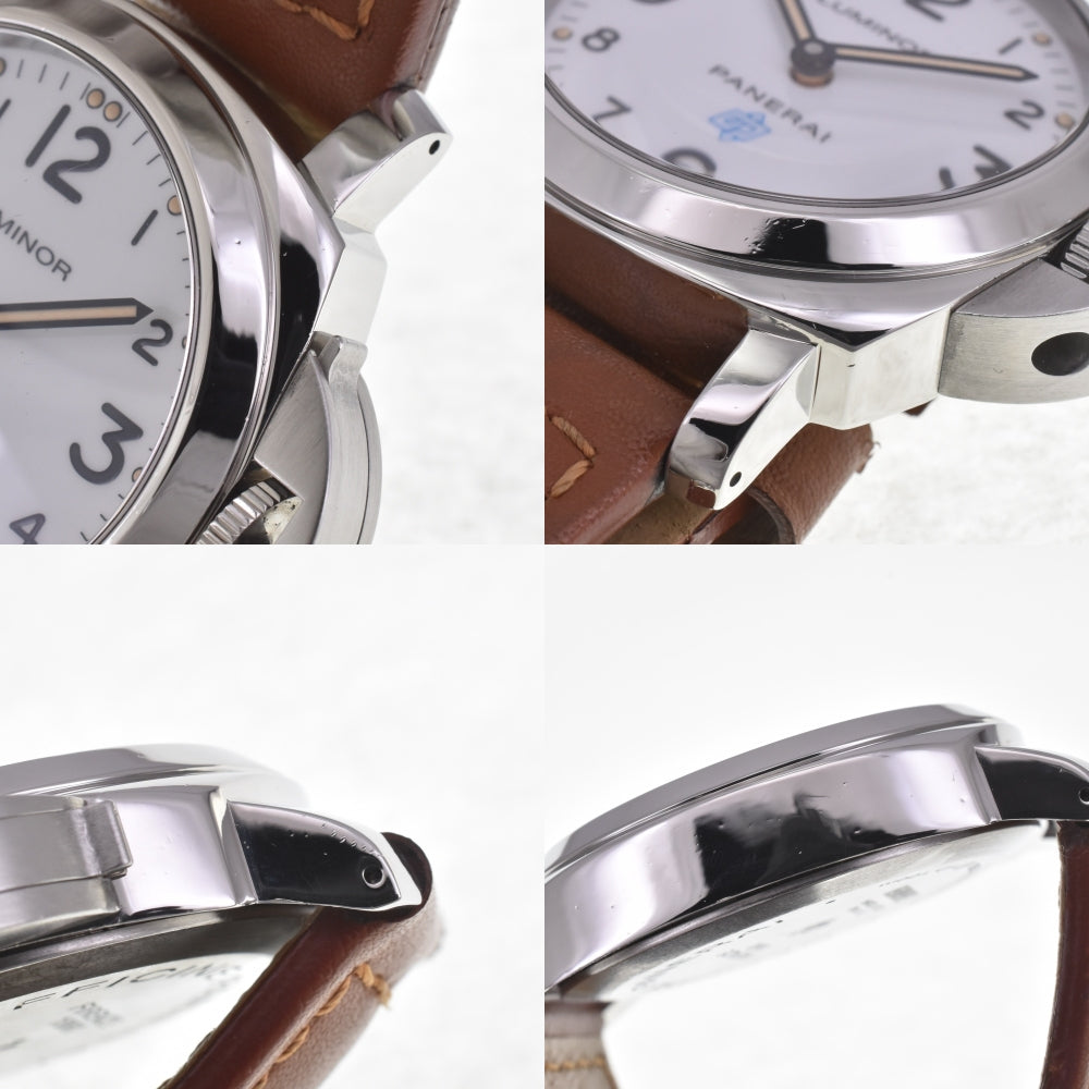 with paper PANERAI Luminor base logo acciaio PAM00630 white Dial Hand Winding Men's
 Watch G#142330
