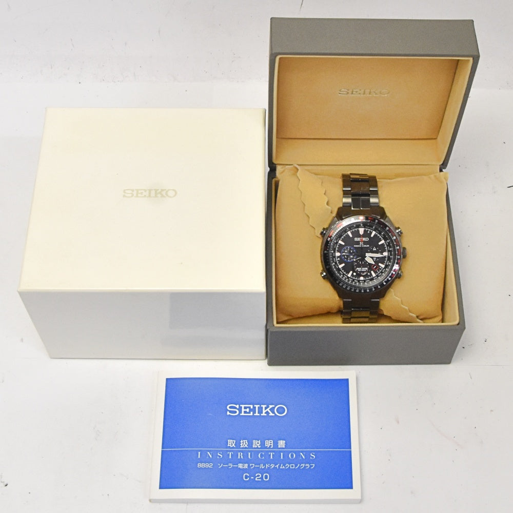 SEIKO Prospex Patriot Jet Team Model SSG007PX/8B92-0AM0 black Dial Radio Sync Solar Men's
 Watch G#142337