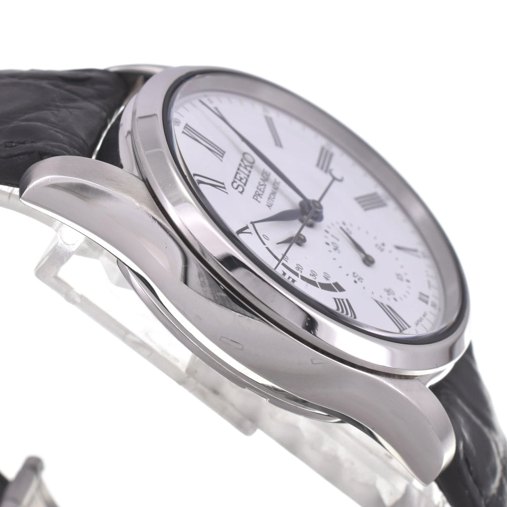 with paper SEIKO Presage enamel dial SARW035/6R27-00L0 Power reserve date white Dial Automatic Men's
 Watch G#142339