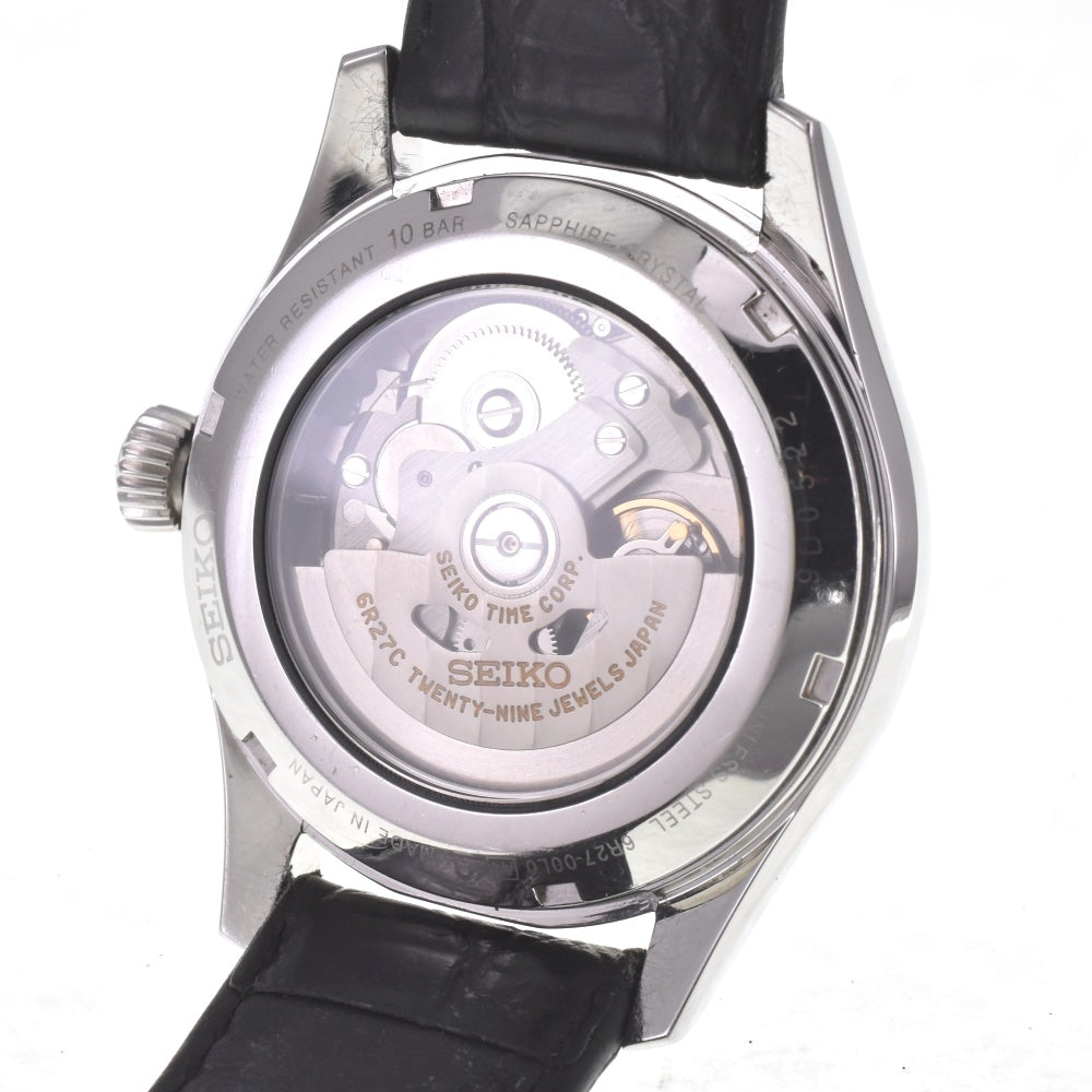 with paper SEIKO Presage enamel dial SARW035/6R27-00L0 Power reserve date white Dial Automatic Men's
 Watch G#142339