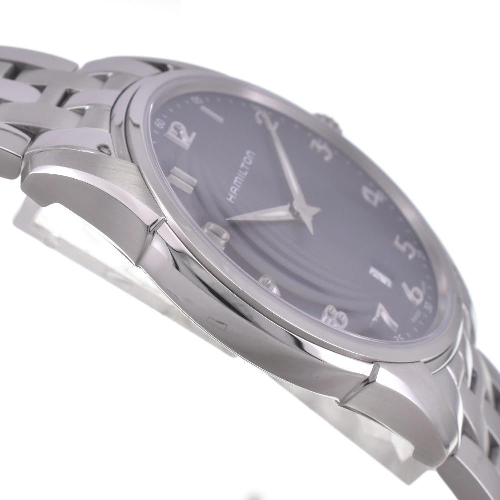 with paper HAMILTON Jazzmaster thin line H385111 Date blue Dial Quartz Men's
 Watch G#142340