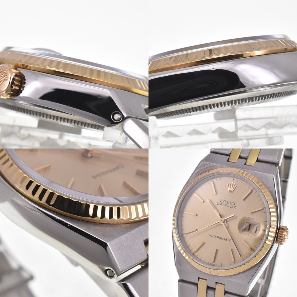 ROLEX Oyster Quartz DATEJUST 17013 vintage Stainless Steel/YG Cal.5035 Champagne Dial Quartz Men's
 Watch H#142348