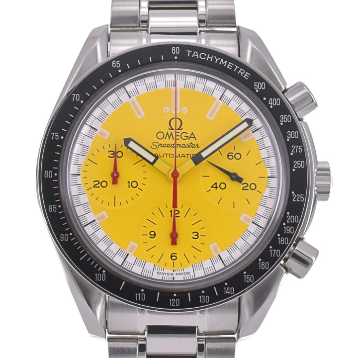 with paper OMEGA Speedmaster Racing M. Schumacher 3510.12 yellow Dial Automatic Men's
 Watch G#142349