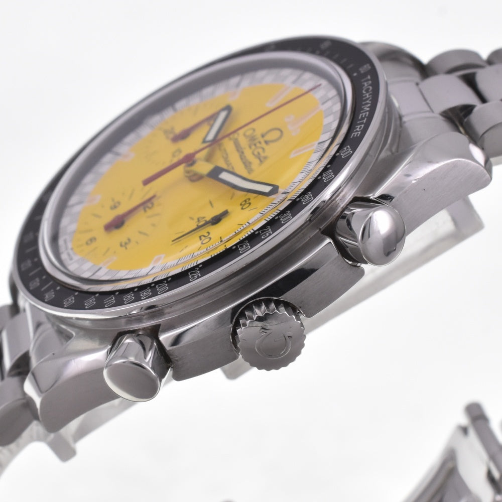 with paper OMEGA Speedmaster Racing M. Schumacher 3510.12 yellow Dial Automatic Men's
 Watch G#142349
