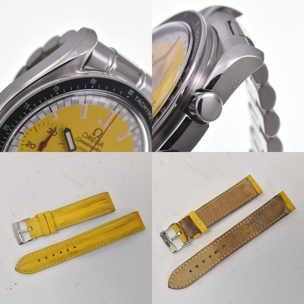 with paper OMEGA Speedmaster Racing M. Schumacher 3510.12 yellow Dial Automatic Men's
 Watch G#142349