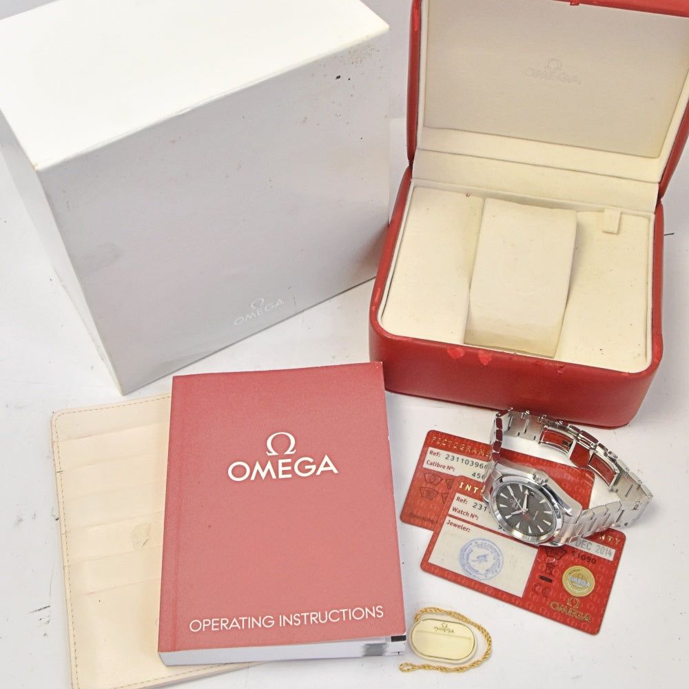 with paper OMEGA Seamaster Aqua Terra 231.10.39.60.06.001 Date gray Dial Quartz Men's
 Watch G#142359