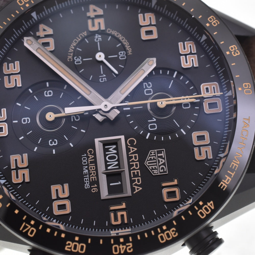 TAG HEUER Carrera Caliber 16 CV2A84.FC6394 Titanium Chronograph Day Date black Dial Automatic Men's
 Watch G#142368