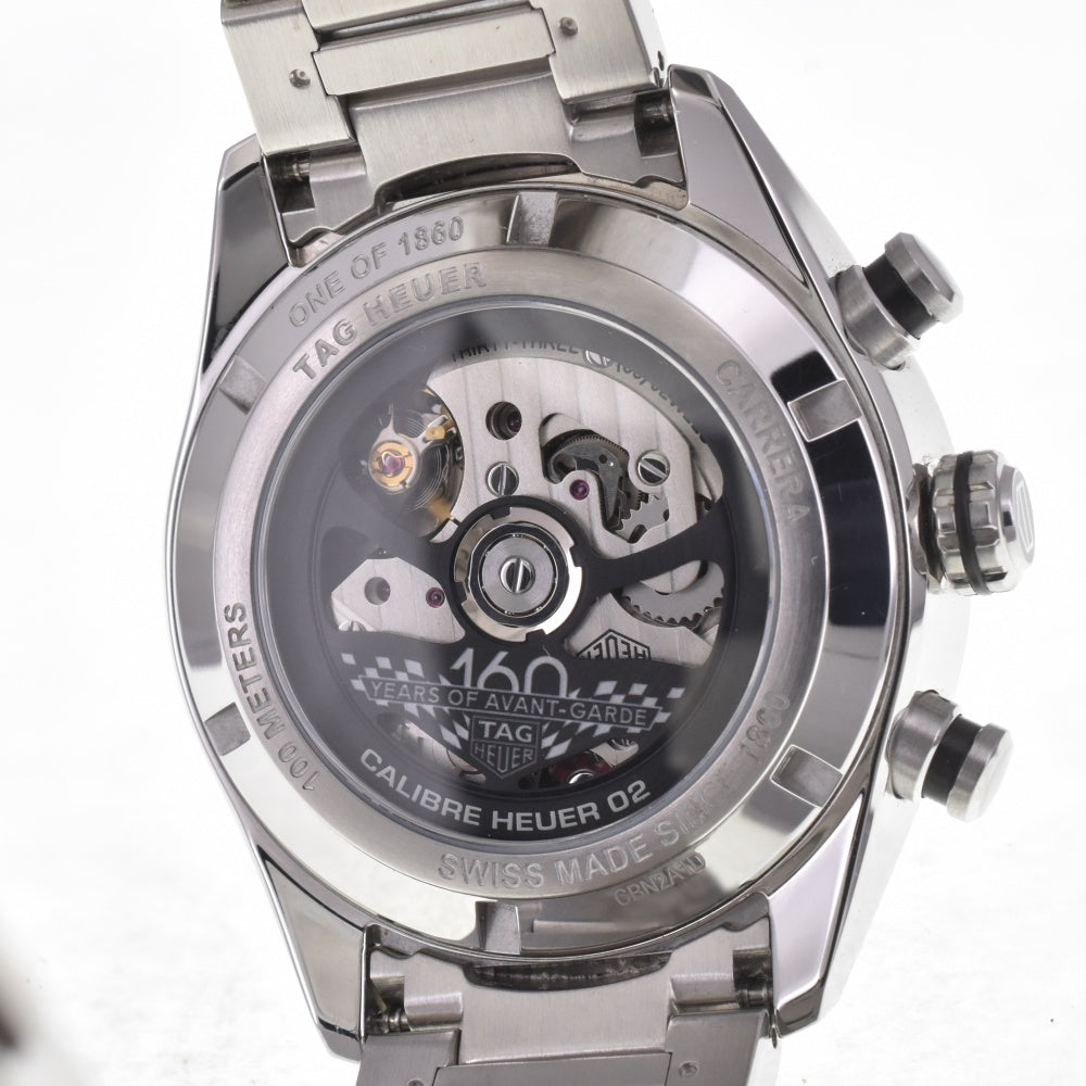 with paper TAG HEUER Carrera Sport Chronograph 160th Anniversary CBN2A1D.BA0643 Silver / Black Dial Automatic Men's
 Watch H#142374