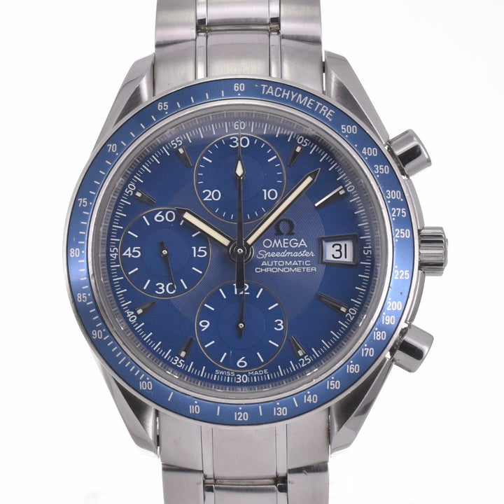 with paper OMEGA Speedmaster 3212.80 Chronograph Date blue Dial Automatic Men's
 Watch G#142380