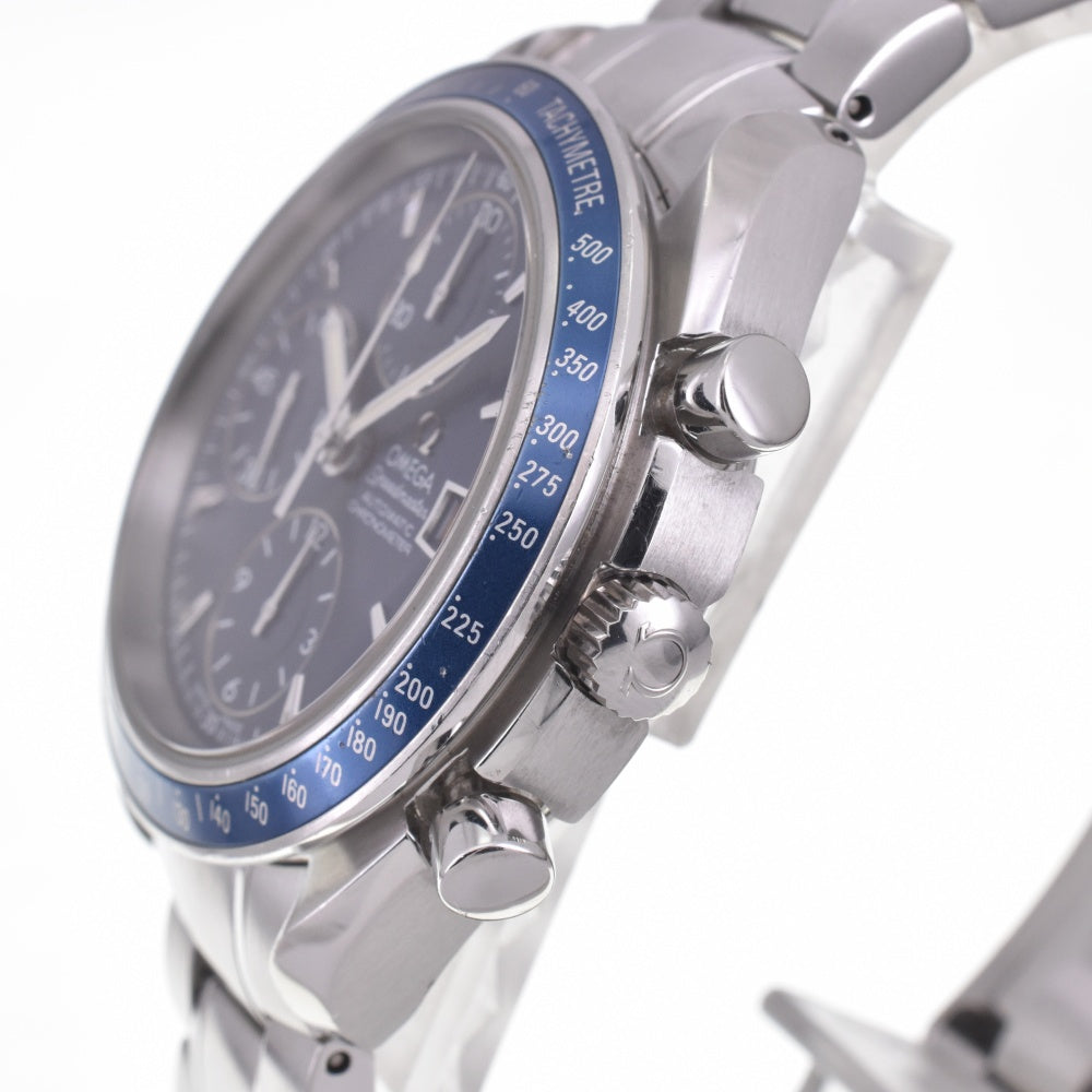 with paper OMEGA Speedmaster 3212.80 Chronograph Date blue Dial Automatic Men's
 Watch G#142380